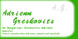 adrienn greskovits business card